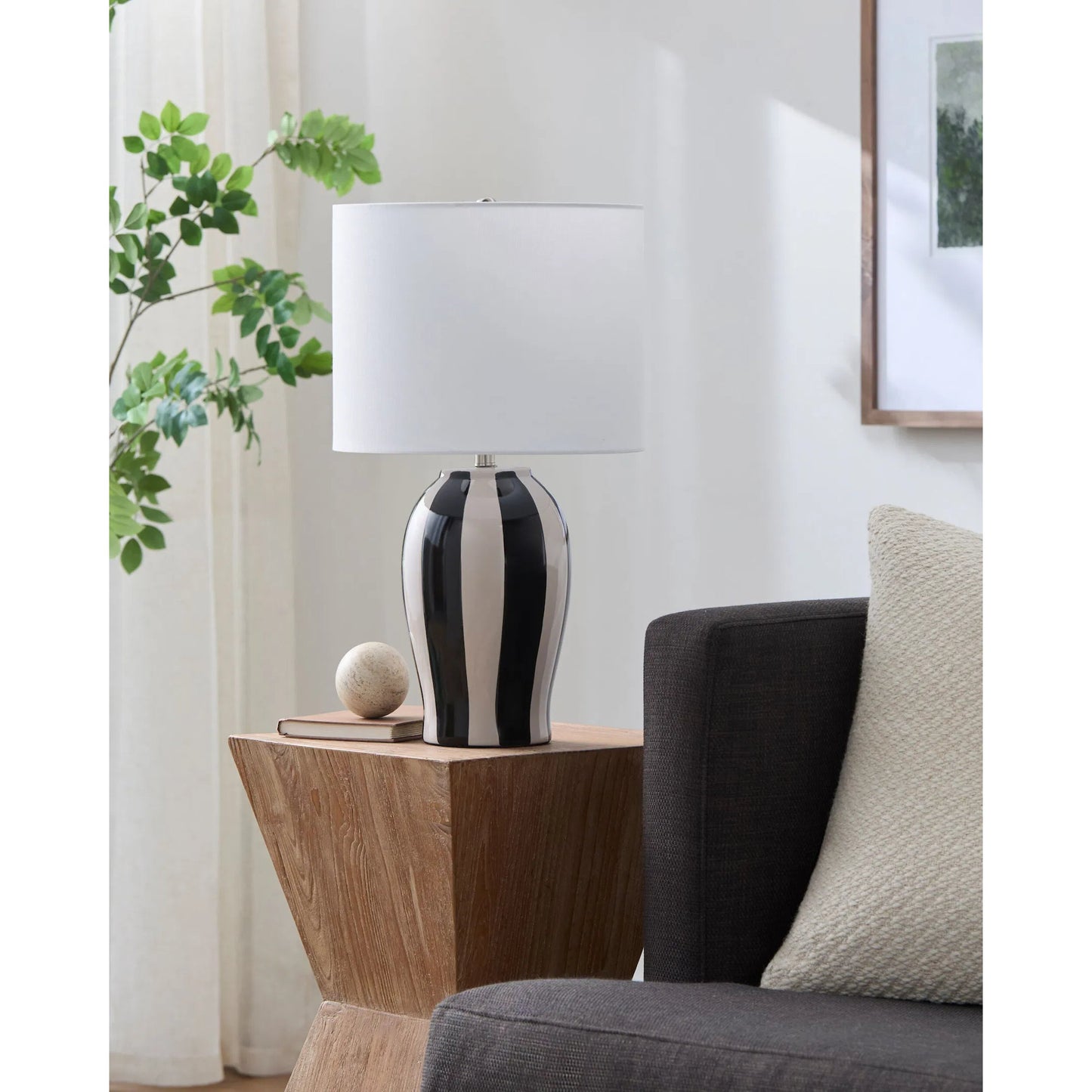 004 SI-2258874 | Lifestyle | Rethel Striped Accent Table Lamp by Livabliss. Made from unique in a eclectic & global style.