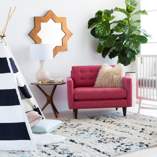 Riad RID-3003 Indoor/Outdoor Rug by Surya in ivory, black, pink, burnt orange, purple, aqua. Made from 80% wool, 20% cotton in a unique style.