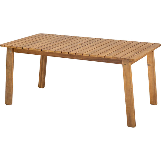 Riviera Outdoor Dining Table by LH Imports in light teak. Made from unique in a transitional style.