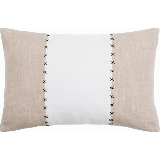 Ritzy Pillow - 516867 by Surya in beige, ivory, black. Made from cotton in a modern style.