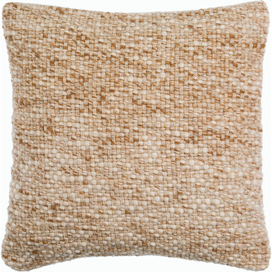 Rukmini Pillow - 523860 by Surya in ivory, brown. Made from wool, polyester, cotton in a modern style.