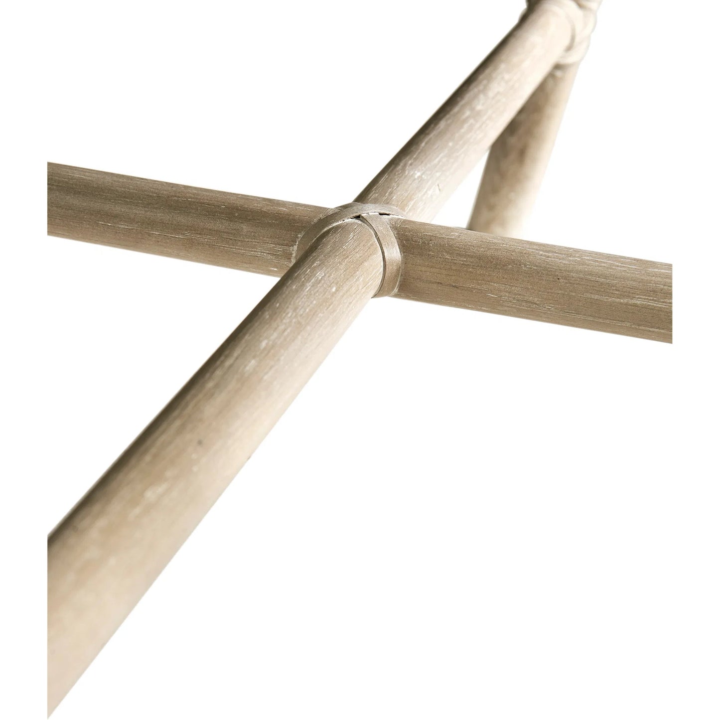 012 SI-2334496 | Closeup | Fjord Dining Chair by Jonathan Charles in white washed cerused oak. Made from oak solids, cane, rope, foam, fabric in a transitional style.