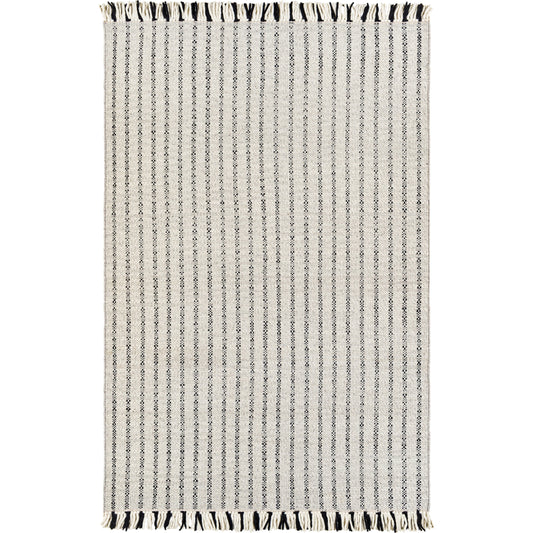 001 SI-1889626,SI-1889629,SI-1889630 | Primary Silo | Reliance Rug - 27893 by Surya in black, light gray, cream. Made from 100% wool in a unique style.