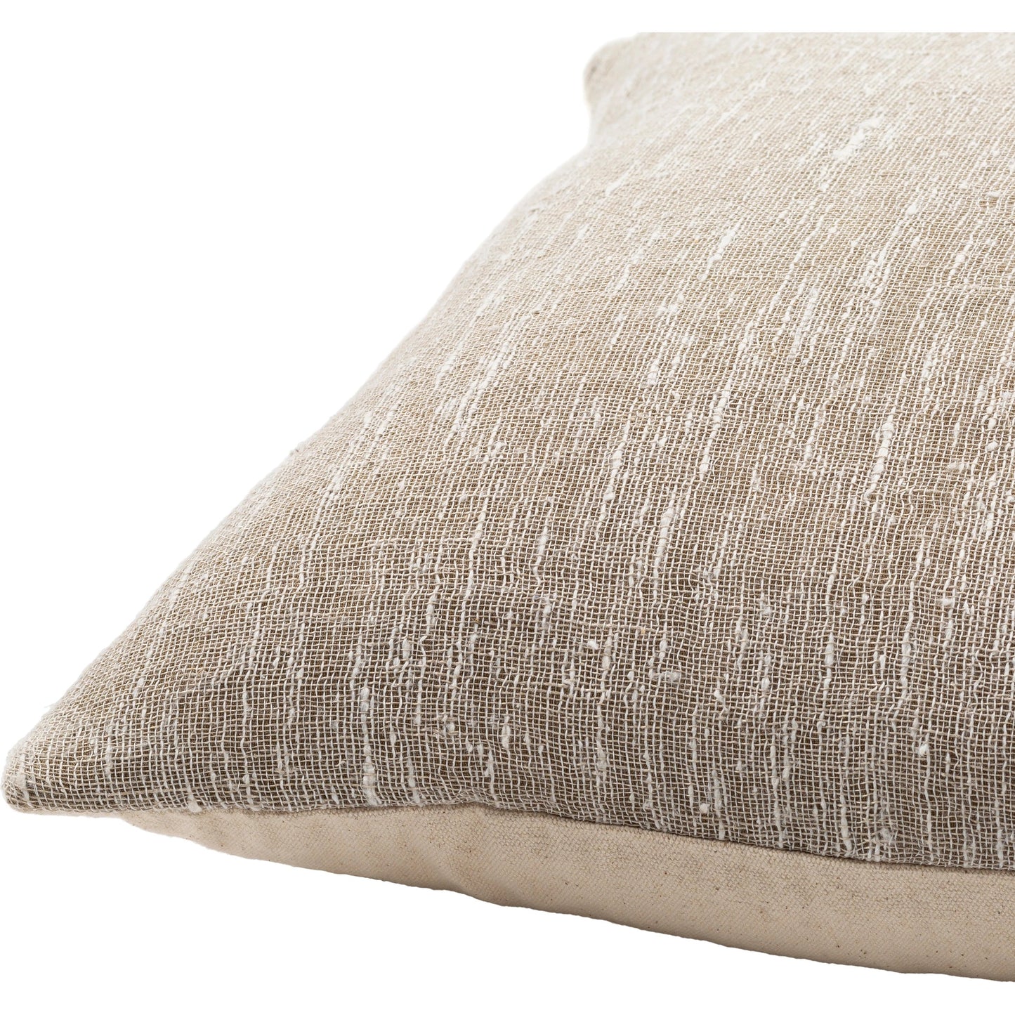 007 SI-1889856,SI-1889857,SI-1889858,SI-1889859,SI-1889860,SI-1889861 | Closeup | Romona Pillow - 27769 by Surya in cream, tan. Made from 50% linen, 50% polyester, 100% cotton in a unique style.