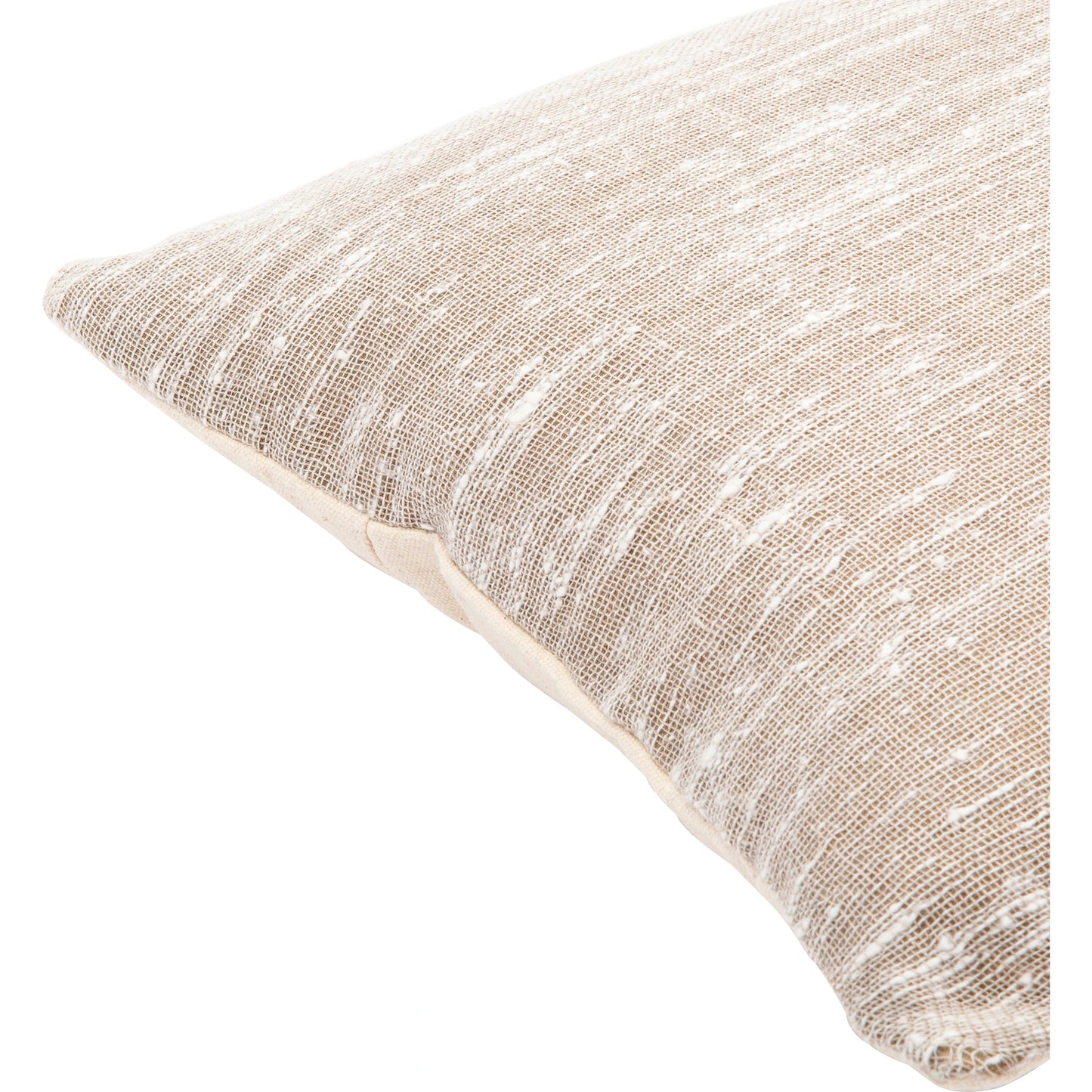 008 SI-1889856,SI-1889857,SI-1889858,SI-1889859,SI-1889860,SI-1889861 | Closeup | Romona Pillow - 27769 by Surya in cream, tan. Made from 50% linen, 50% polyester, 100% cotton in a unique style.