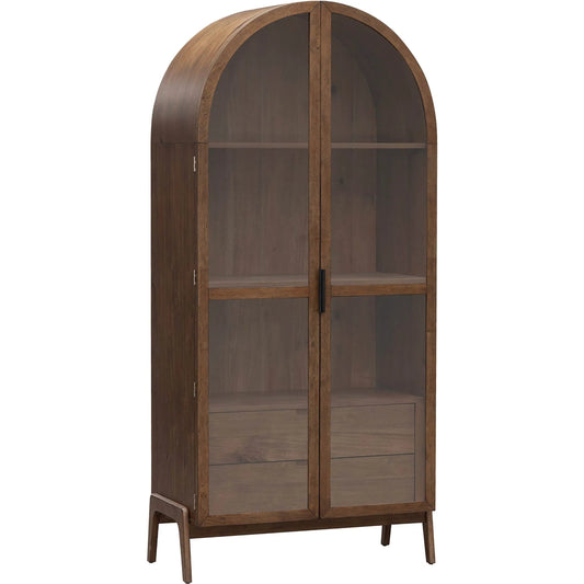 000 SI-2452945 | Primary Silo | Remix Display Cabinet by LH Imports. Made from mdf, plywood, laminated veneer lumber, acacia veneer, tempered glass in a traditional style.