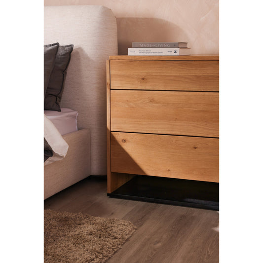 Samara Bed by Moe's Home Collection in linen. Made from upholstery: 85% polyester, 15% linen, solid pine frame, plywood, mdf, foam in a modern style.