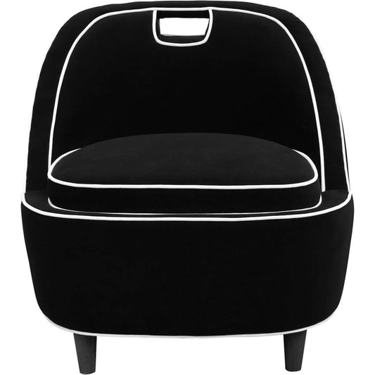 001 SI-2533512 | Primary Silo | Ebony Club Chair by LH Imports in black, black and grey washed. Made from pu foam, polyester fiber, fabric, oak in a unique style.