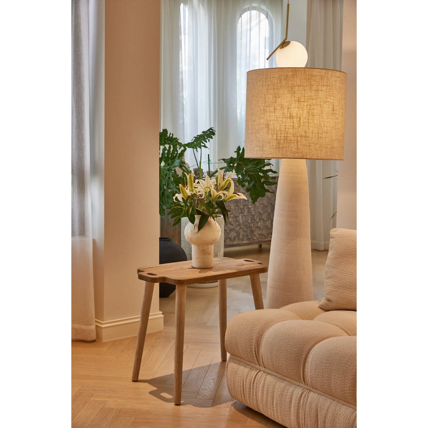 014 SI-2004287 | Lifestyle | Juliet Side Table by LH Imports in brown and natural, white washed. Made from recycled white pine in a modern style.