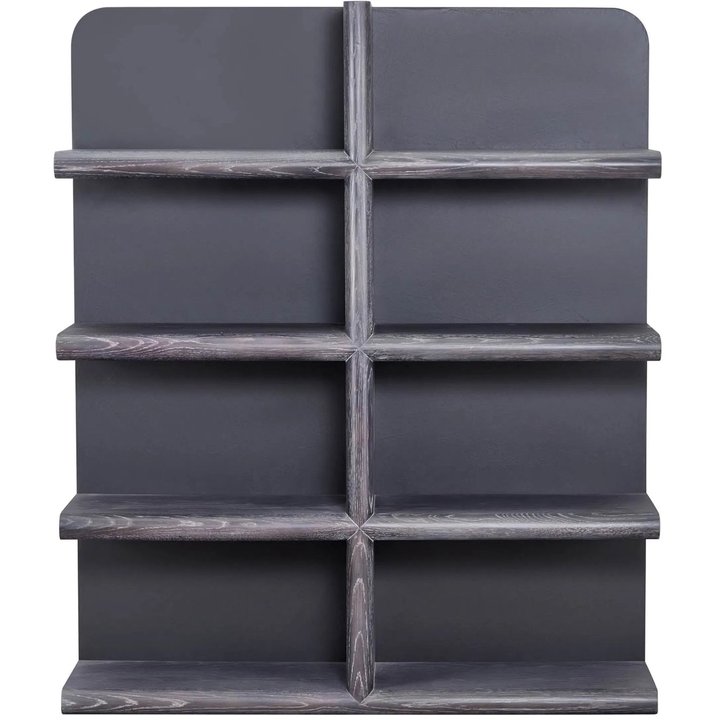 002 SI-2325219 | Additional Silo | Julian Bookcase by LH Imports in black and smoked black. Made from mdf fiber-reinforced concrete, oak wood in a modern style.