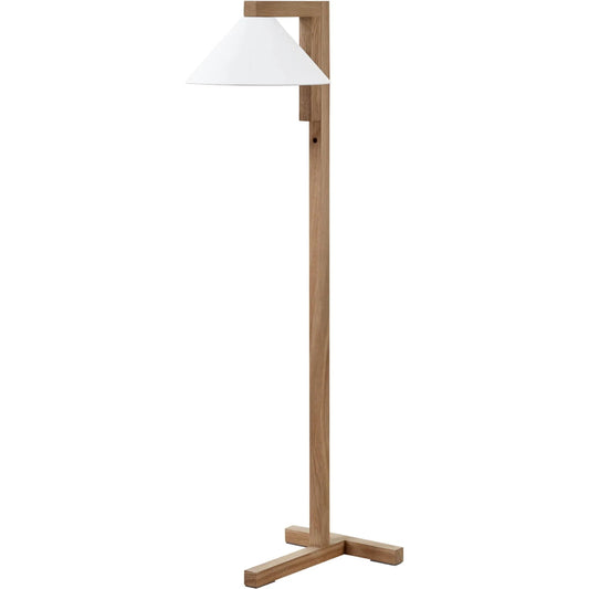 001 SI-2325220 | Primary Silo | Letta Standing Lamp by LH Imports in natural oak, natural linen and natural oak. Made from oak, linen shade in a transitional style.