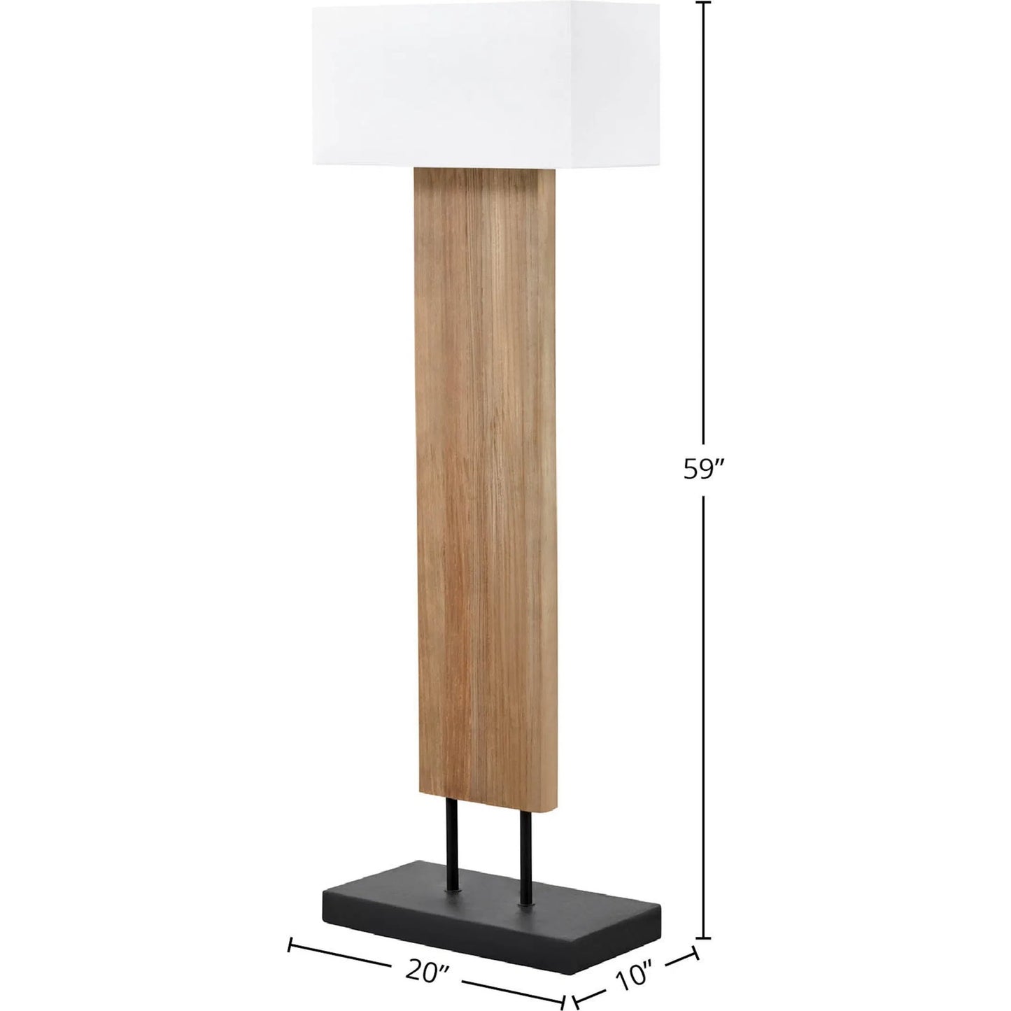 002 SI-2325221 | Additional Silo | Fonte Standing Lamp by LH Imports in brown, natural linen and natural waxed, antique bronze. Made from recycled pine, concrete, linen shade, metal in a unique style.