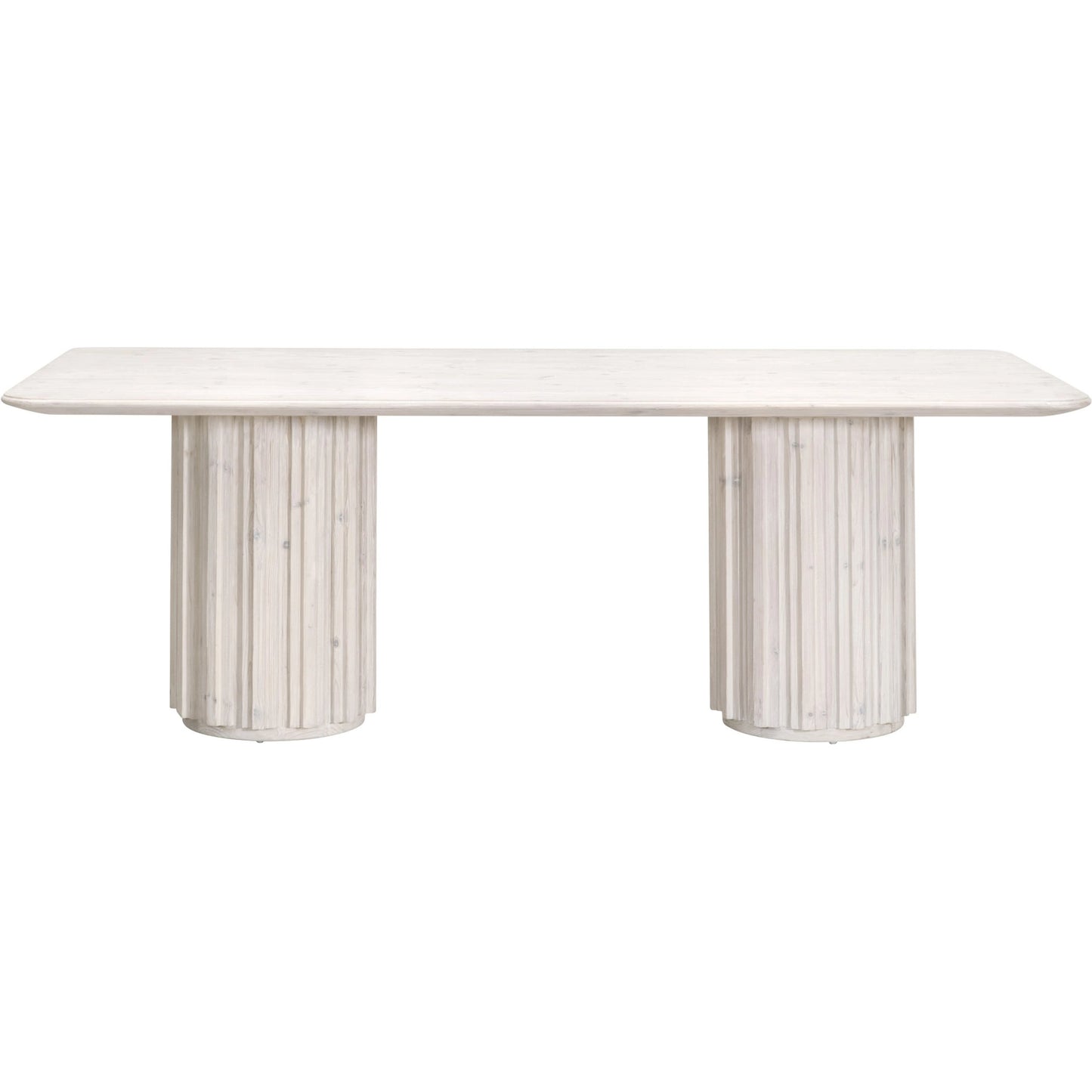 003 SI-2021738 | Additional Silo | Roma Dining Table by Essentials For Living in white wash pine. Made from solid reclaimed pine, reclaimed pine veneer, mdf in a modern style.
