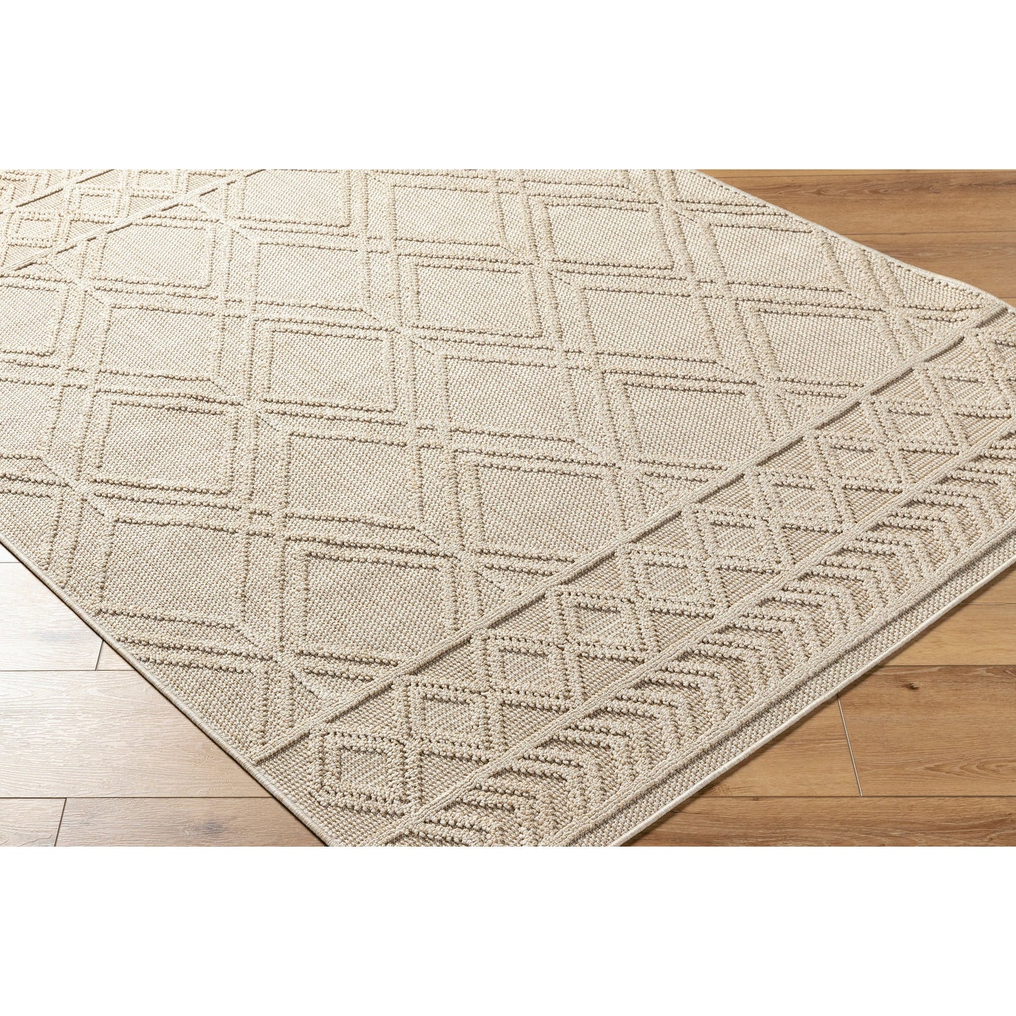 003 SI-1948920,SI-1948921,SI-1948922,SI-1948923 | Closeup | Rockport Rug - 32954 by Livabliss in ivory, tan. Made from 100% polypropylene in a unique style.