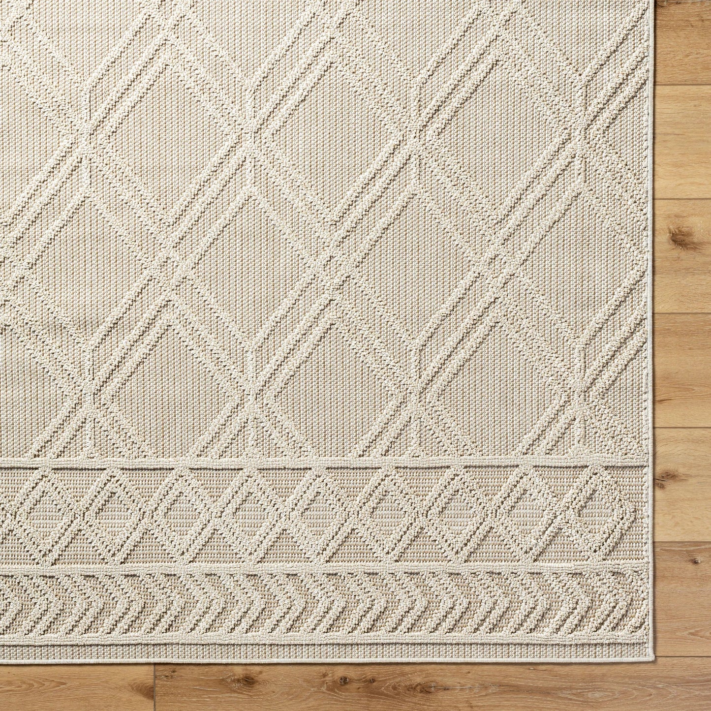 007 SI-1948920,SI-1948921,SI-1948922,SI-1948923 | Closeup | Rockport Rug - 32954 by Livabliss in ivory, tan. Made from 100% polypropylene in a unique style.