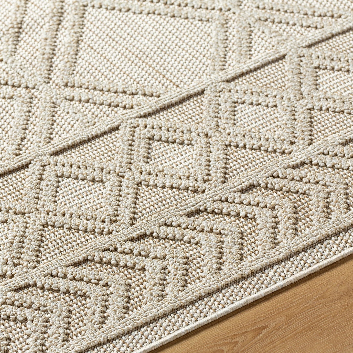 006 SI-1948920,SI-1948921,SI-1948922,SI-1948923 | Closeup | Rockport Rug - 32954 by Livabliss in ivory, tan. Made from 100% polypropylene in a unique style.