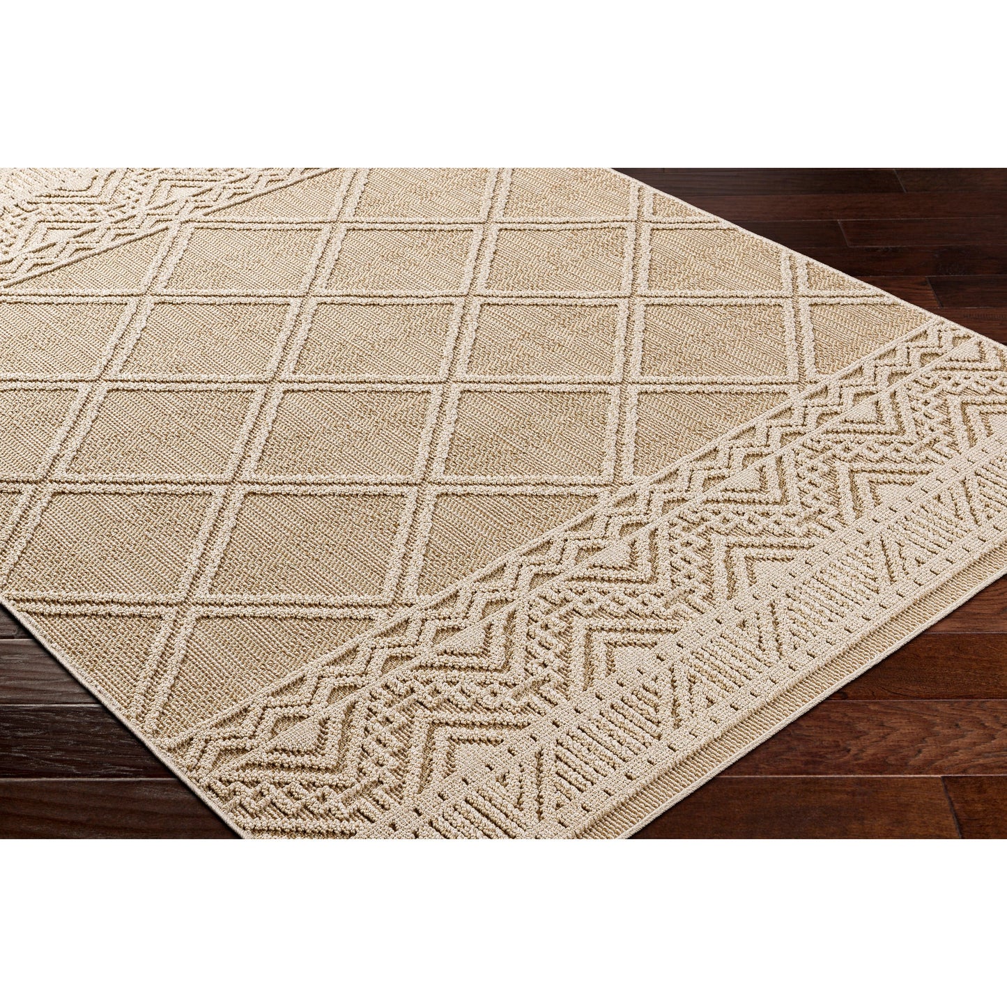 003 SI-1948944,SI-1948945,SI-1948946,SI-1948947 | Closeup | Rockport Rug - 32957 by Livabliss in ivory, tan. Made from 100% polypropylene in a unique style.