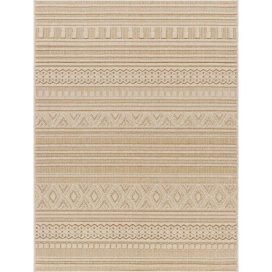001 SI-1948960,SI-1948962,SI-1948963 | Primary Silo | Rockport RPT-2307 Indoor/Outdoor Rug by Livabliss in ivory, tan. Made from 100% polypropylene in a unique style.