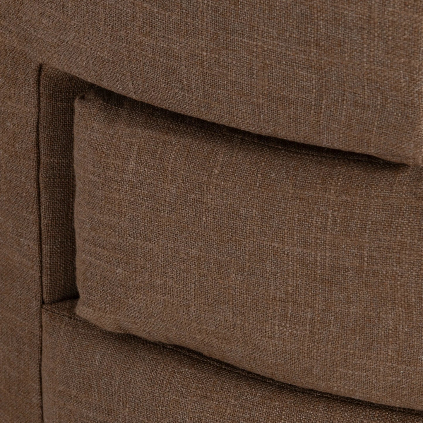 004 SI-2524048 | Closeup | Colby Fabric Swivel Chair by Bernhardt in brown. Made from polyfoam core, virgin polyester fibers, waterfowl feathers, waterfowl down in a transitional style.