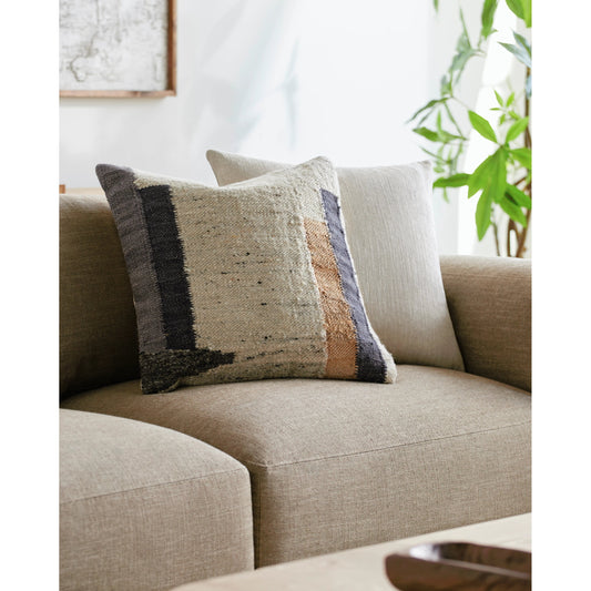 Rory Accent Pillow - 487421 by Surya in ivory, charcoal, mustard, slate gray. Made from wool, jute, cotton in a modern style.