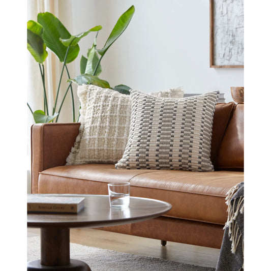 Rotterdam Pillow - 487839 by Livabliss in light silver, silver, ash, metallic - silver. Made from front: 100% polyester, back: 100% polyester in a modern style.