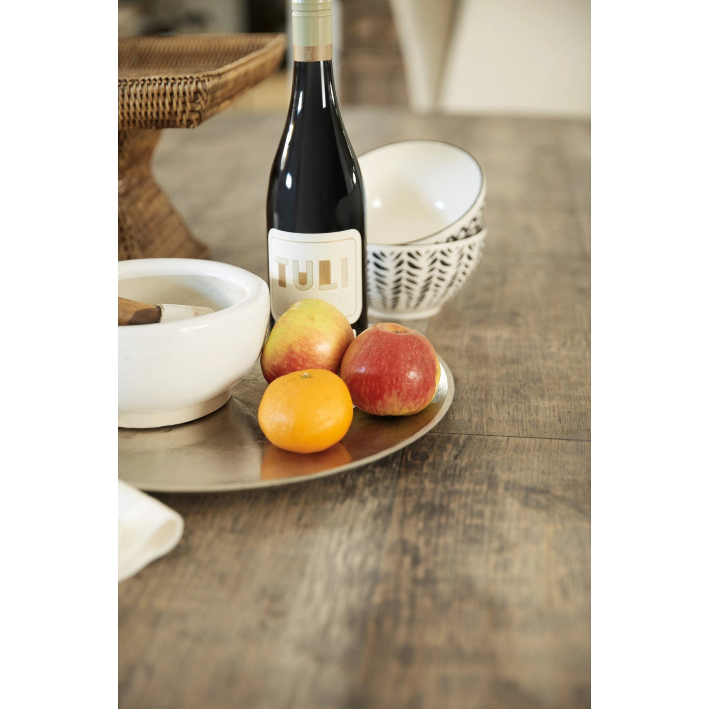 004 SI-1749053 | Additional Silo | La Grange Le Vieux Double Pedestal Table by Hooker Furniture in flemish, barn wood. Made from pecky hickory veneer, resin, solid-wood edge top in a traditional style.