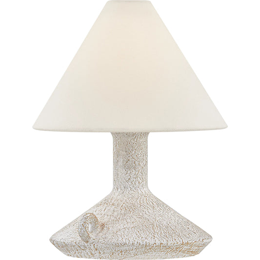 Passage Rechargeable Table Lamp by Troy in patina brass, ceramic riven chalk. Made from unique in a unique style.