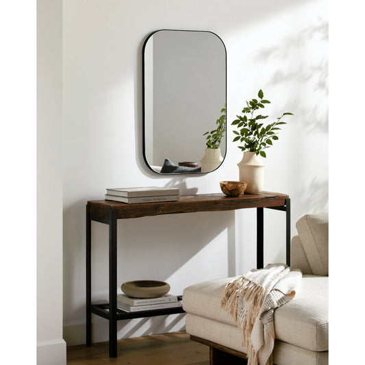 Auburn Mirror - 529905 by Surya in black and matte black. Made from frame: metal in a modern style.