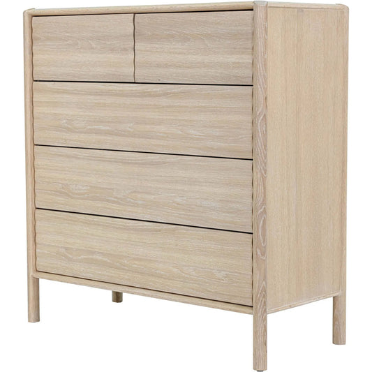 000 SI-2527548 | Primary Silo | Runway 5 Drawer Chest by LH Imports in light oak. Made from oak in a unique style.