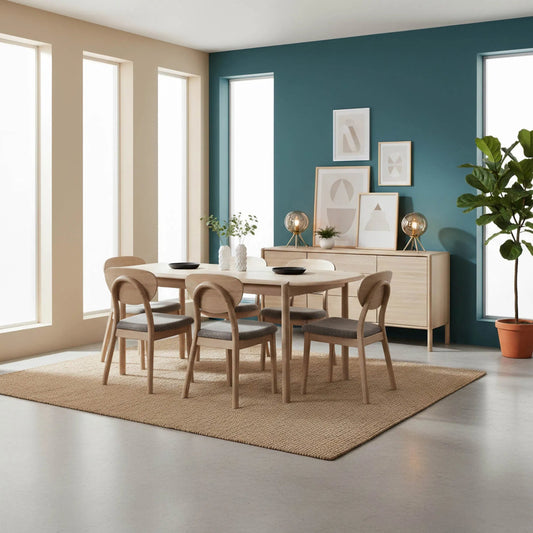 Runway Dining Table 62" by LH Imports in light oak. Made from oak, oak veneer in a unique style.