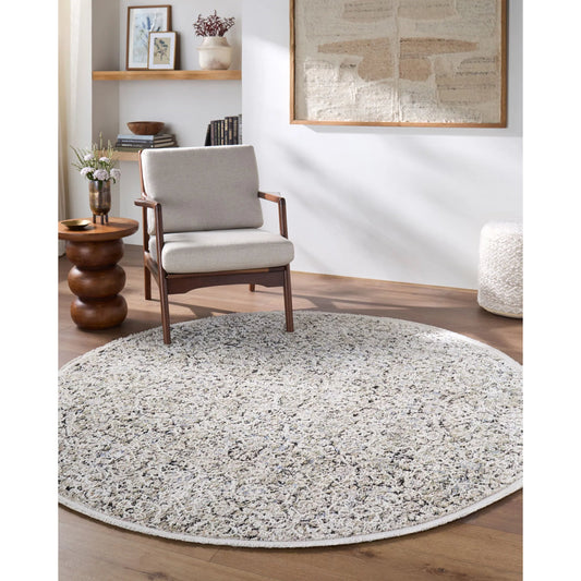 Rivaldo RVD-2300 Indoor/Outdoor Rug by Livabliss in light brown, cream, light slate, black, light olive, blue. Made from face: 100% polyester, warp: 100% cotton in a unique