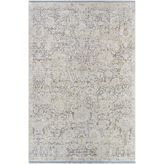 Rivaldo Rug - 477310 by Livabliss in cream, light brown, light slate, black, light olive, medium green. Made from face: 100% polyester, warp: 100% cotton in a unique style.