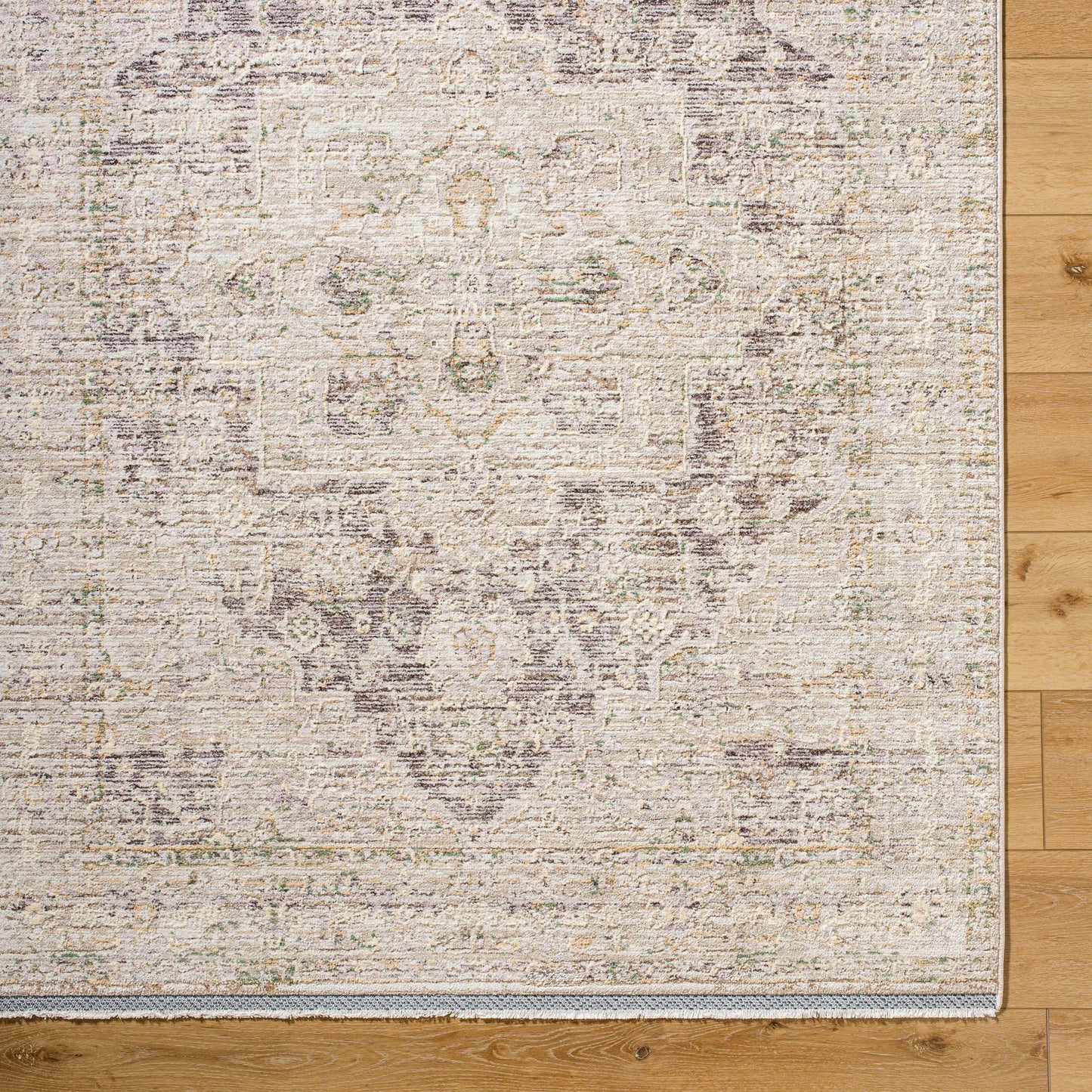 006 SI-2053277,SI-2053280,SI-2053281,SI-2053283 | Closeup | Rivaldo Rug - 496296 by Livabliss in cream, light brown, light slate, black, light olive, medium green. Made from face: 100% polyester, warp: 100% cotton in a unique style.