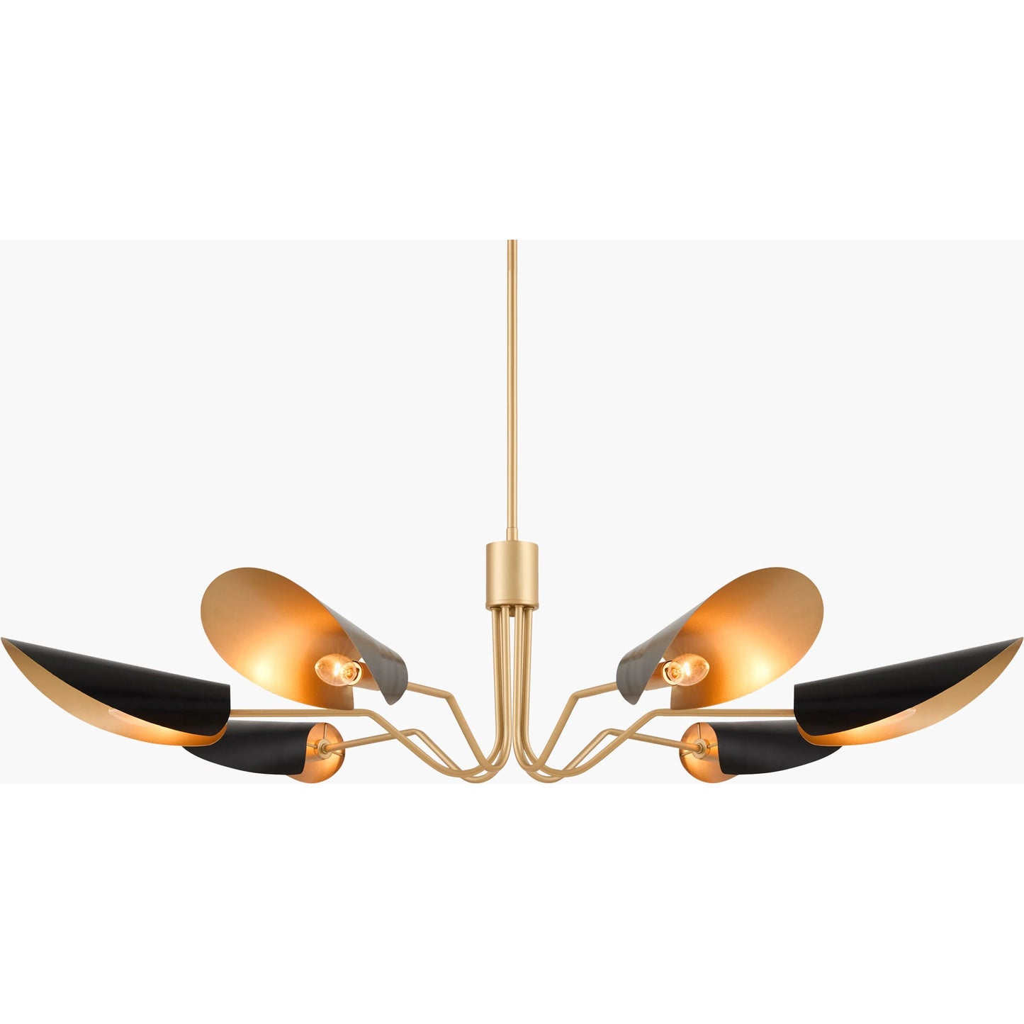 002 SI-2459553 | Additional Silo | Rivage Chandelier by Surya in black, gold. Made from iron, metal in a modern style.