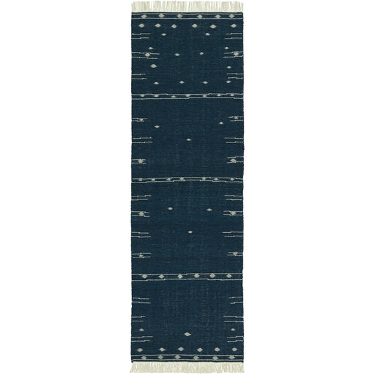 Revelry RVR02 Indoor/Outdoor Rug by Jaipur Living in blue, white. Made from 100% pet yarn in a unique style.