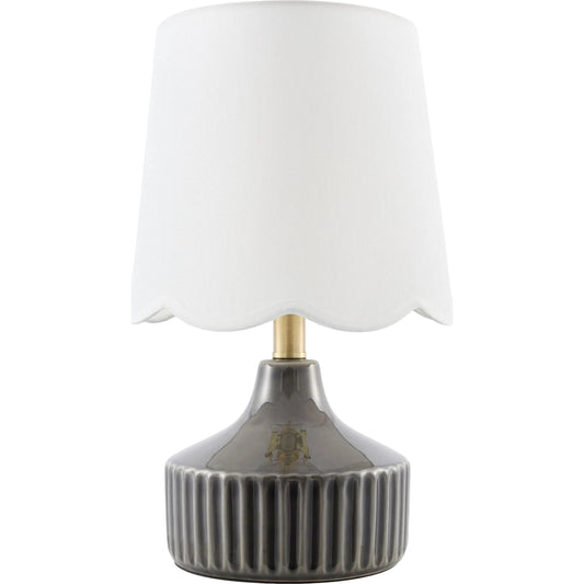 000 SI-2632262 | Primary Silo | Rivery Accent Table Lamp by Livabliss in gray, white, metallic brass, translucent and gloss, electroplated, high. Made from ceramic, jute, polyester, iron in a unique style.
