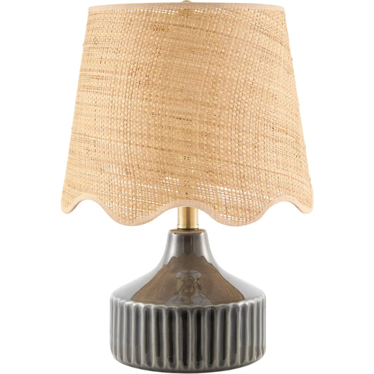 000 SI-2632263 | Primary Silo | Rivery Accent Table Lamp by Livabliss in gray, beige, metallic brass, translucent and gloss, electroplated, high. Made from ceramic, jute, polyester, iron in a unique style.