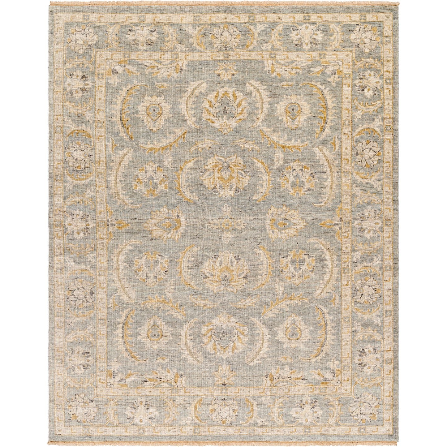 001 SI-2050445,SI-2050446,SI-2050447,SI-2050448,SI-2050449 | Primary Silo | Revival Rug - 482034 by Surya in pewter, goldenrod, ivory, slate gray. Made from face: 100% wool, warp: 100% cotton in a unique style.