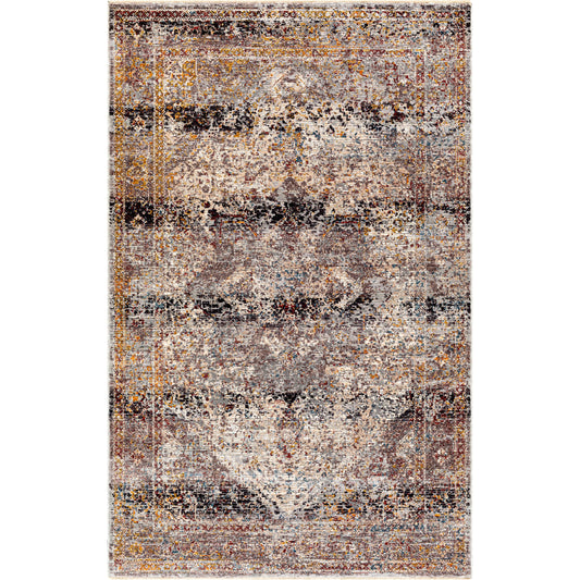 001 SI-1876645 | Primary Silo | Arya Rug - 30710 by Livabliss in charcoal, black, dark red, beige, medium gray, light gray. Made from 70% polyester, 30% viscose in a unique style.