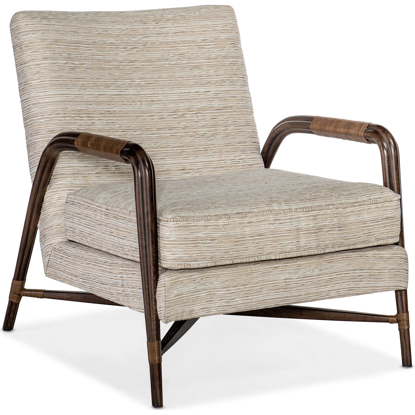 001 SI-1900728 | Primary Silo | Granada Lounge Chair by Hooker Furniture in brown and stria alhambra. Made from fabric in a modern style.