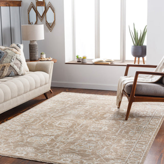 Royal Rug - 26039 by Surya in taupe, light beige, gray, slate. Made from 100% viscose in a unique style.
