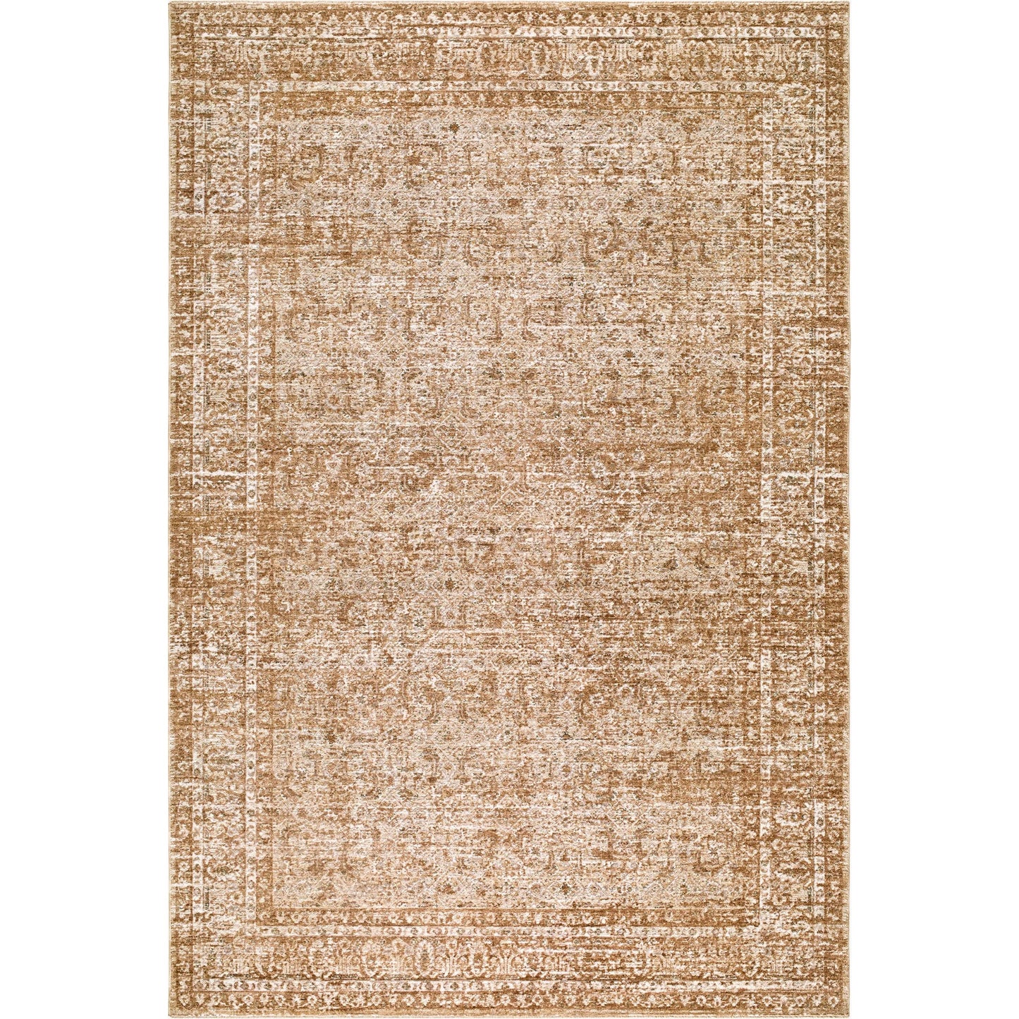 001 SI-2530242,SI-2530243,SI-2530244,SI-2530245 | Primary Silo | The Vintage Edit II RZDT-2304 Rug by Rachel Zoe x Livabliss in taupe, ivory, sandstone. Made from polyester in a unique style.
