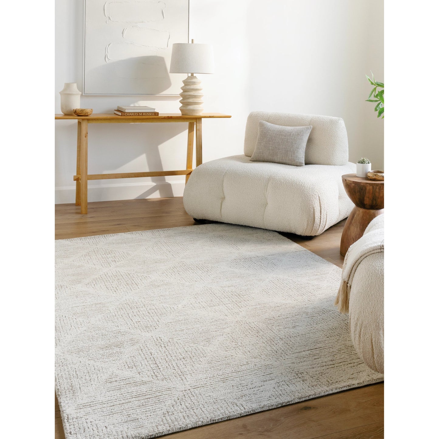 007 SI-2167609,SI-2167610,SI-2167611,SI-2167612,SI-2167613 | Lifestyle | Rize Rug - 488554 by Livabliss in ivory, taupe, light gray. Made from wool in a unique style.