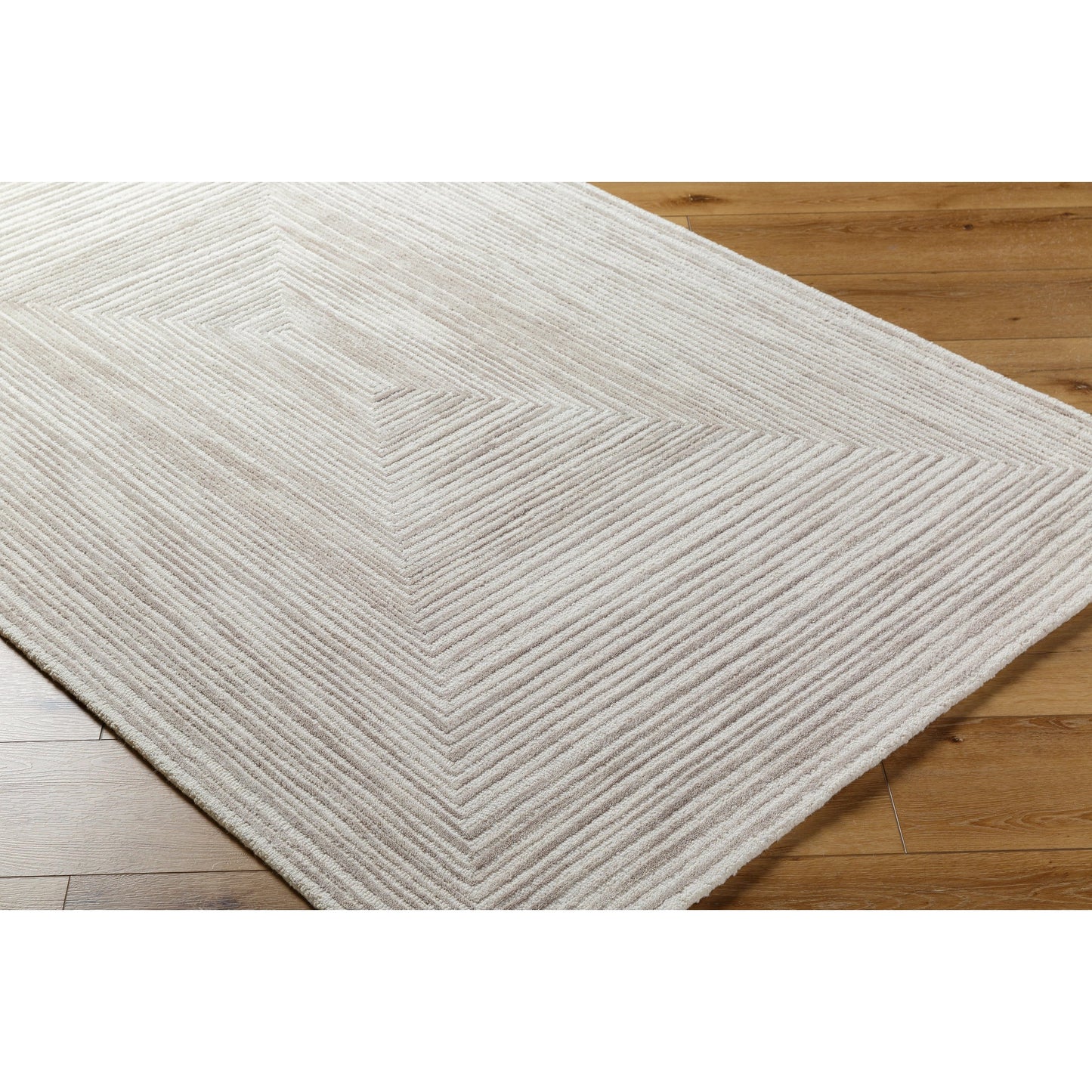 002 SI-2131778,SI-2131779,SI-2131780,SI-2131781,SI-2131782 | Closeup | Rize Rug - 488587 by Livabliss in ivory, taupe, sandstone. Made from face: 100% wool, warp: 100% cotton in a unique style.