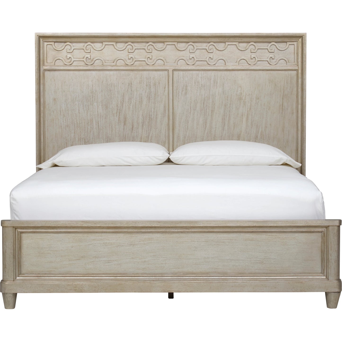 012 SI-1946518 | Additional Silo | Morrissey Cashin Panel Bed by A.R.T. Furniture in silver and bezel. Made from parawood solids, primavera veneers in a transitional style.