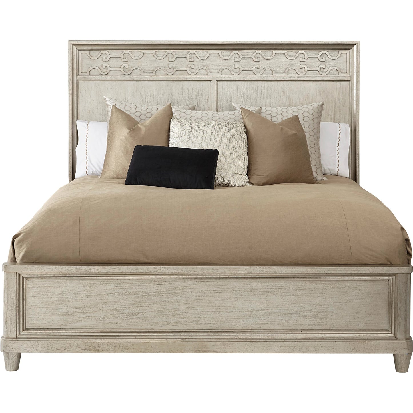 015 SI-1946518 | Additional Silo | Morrissey Cashin Panel Bed by A.R.T. Furniture in silver and bezel. Made from parawood solids, primavera veneers in a transitional style.