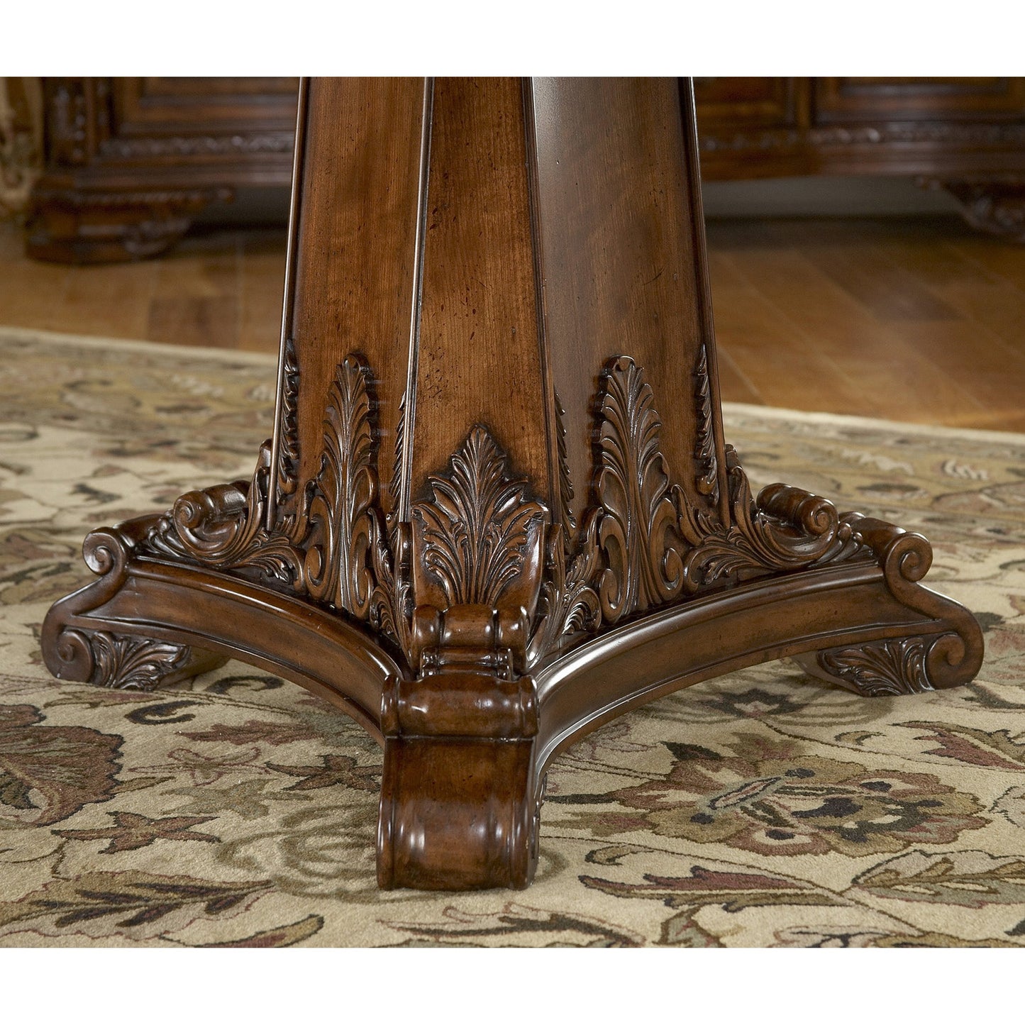 003 SR-882046 | Additional Silo | Old World Double Pedestal Dining Table by A.R.T. Furniture in brown and medium cherry. Made from new zealand pine solids, cathedral cherry veneer, exotic avodire veneer in a traditional style.