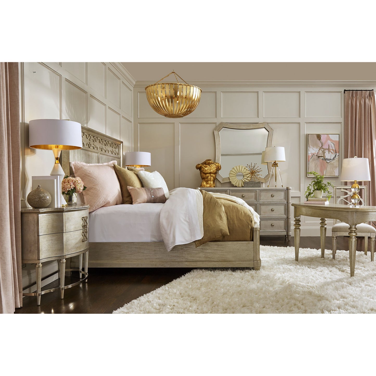 004 SR-882009 | Lifestyle | Morrissey Eccles Dresser by A.R.T. Furniture in silver and bezel. Made from parawood solids, primavera veneers in a traditional style.