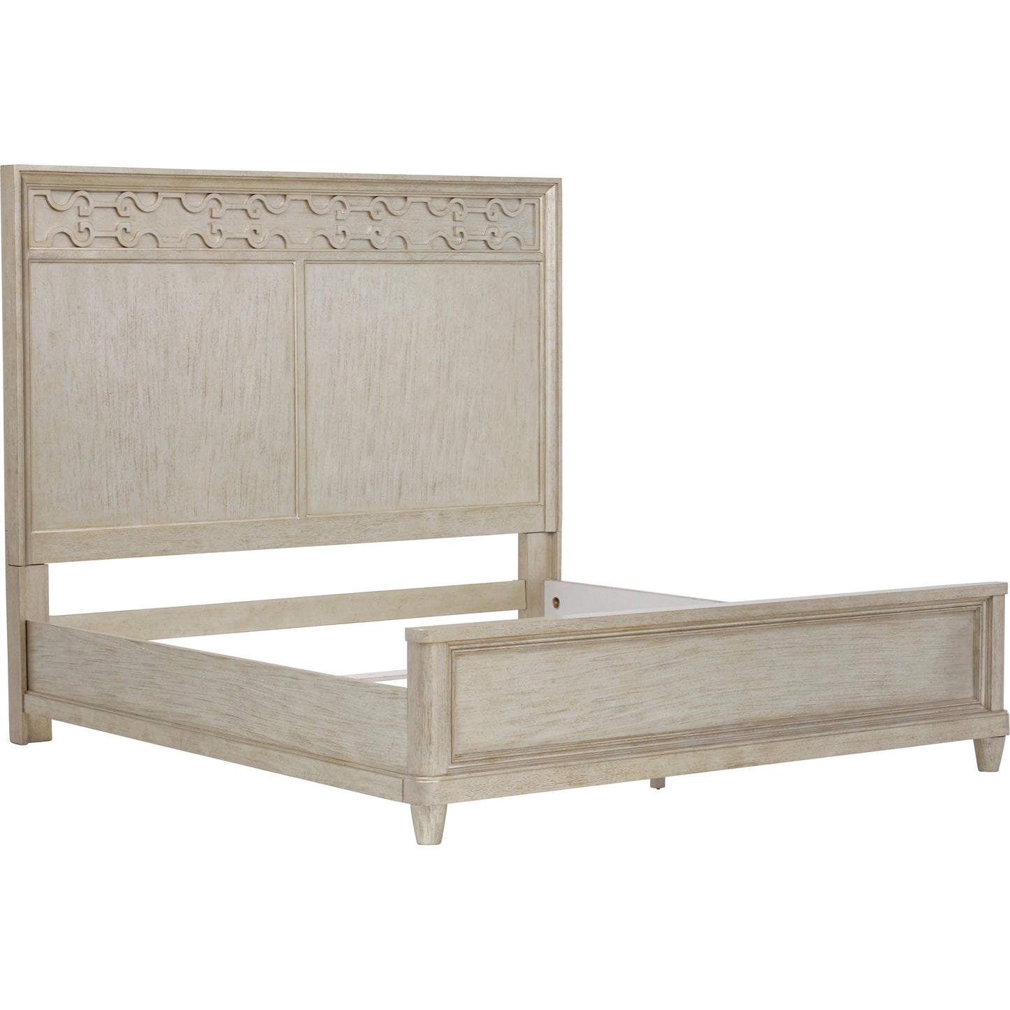 016 SI-1946518 | Additional Silo | Morrissey Cashin Panel Bed by A.R.T. Furniture in silver and bezel. Made from parawood solids, primavera veneers in a transitional style.