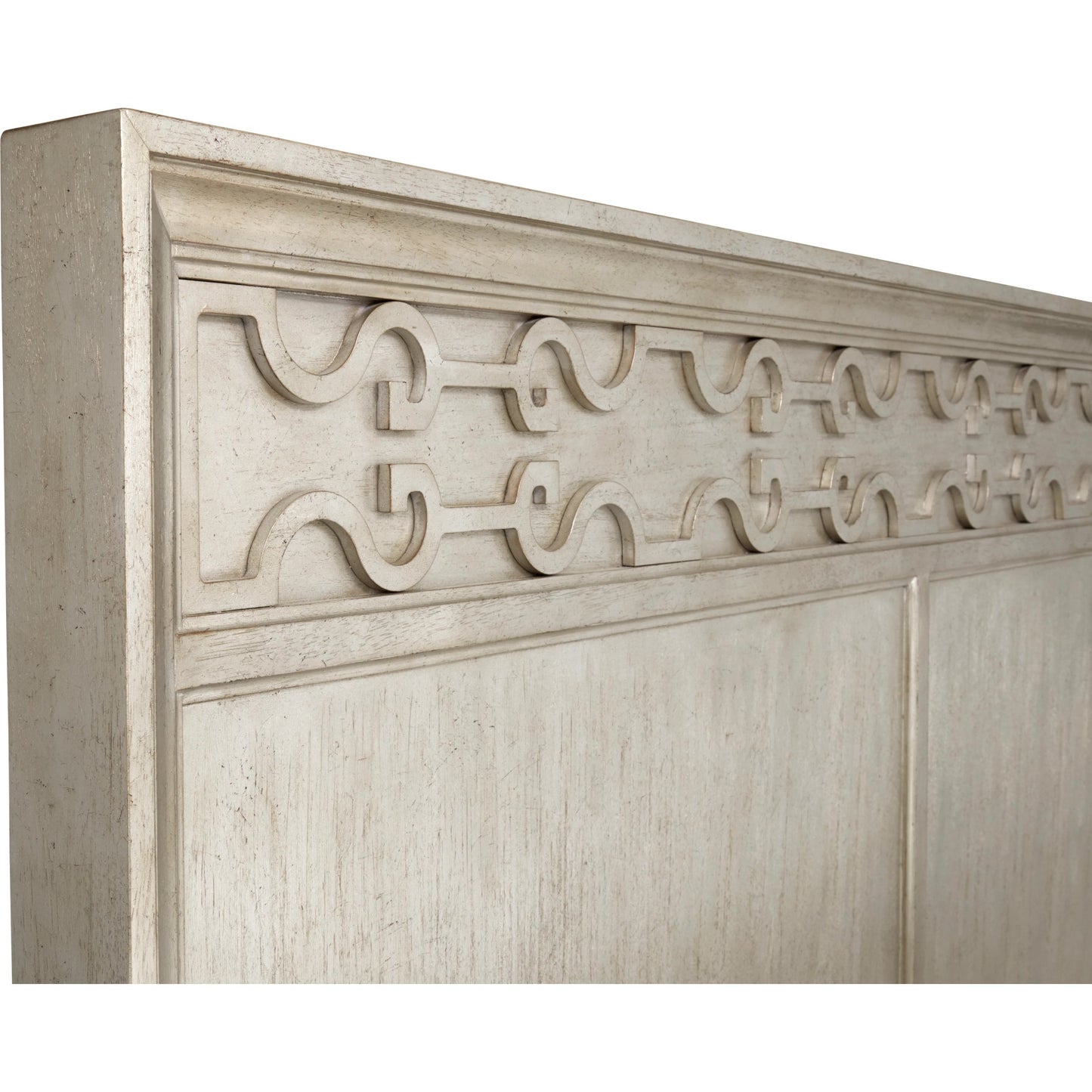 013 SI-1946518 | Additional Silo | Morrissey Cashin Panel Bed by A.R.T. Furniture in silver and bezel. Made from parawood solids, primavera veneers in a transitional style.